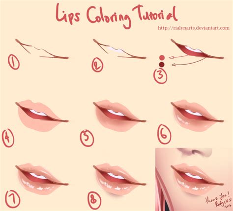 Animeoutline is one of the best and largest resources for quality, original anime and manga style drawing tutorials. Lips Coloring Tutorial by rialynkv on DeviantArt