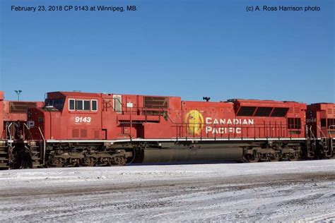 1 Cp 9143 At Winnipeg Mb Painted In The Cpr Beaver Paint Scheme