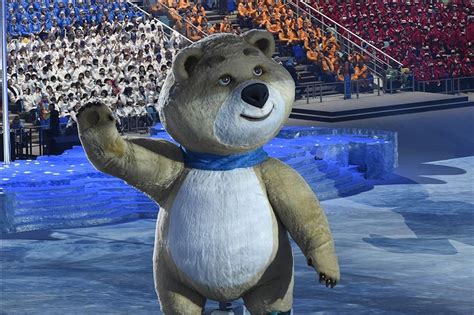 2014 Sochi Olympics Sochi Bear Mascot Cries Blows Out Flame During