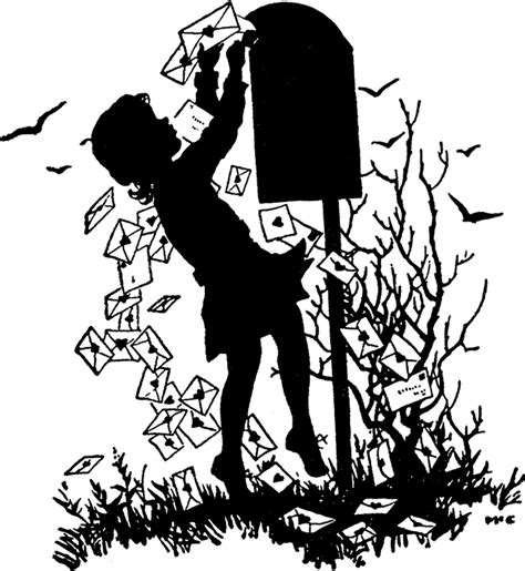Download Valentine Mail Silhouette Image - The Graphics Fairy