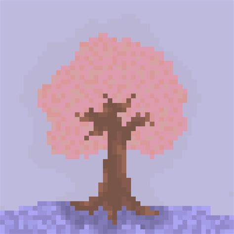Cherry Blossom Tree Pixel Art