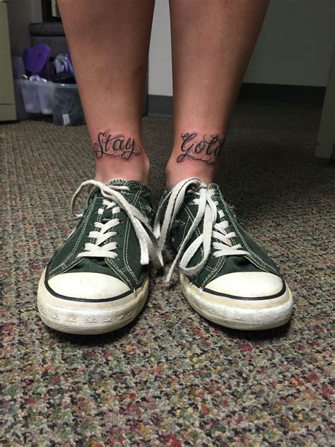 Sagent staygold specializes in traditional tattoos and currently in maui, hawaii. Stay gold tattoo #theoutsiders | Gold tattoo, Stay gold ...