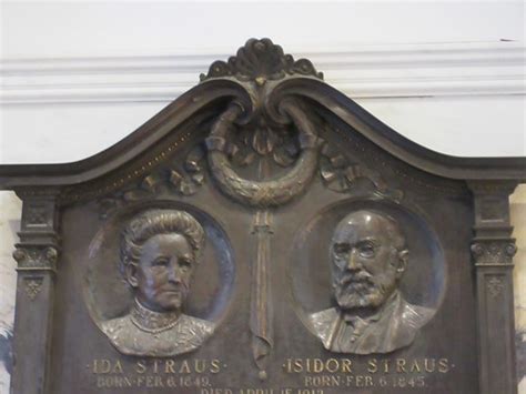 Ida And Isidor Straus Memorial Plaque Rms Titanic Passenge Flickr