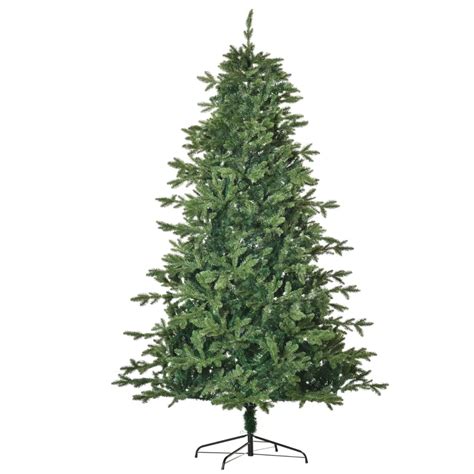 HOMCOM kunstkerstboom 2 1 m kerstboom dennenboom PVC PE metaal groen Ø