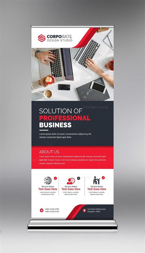 Roll Up Banner Template With Elegant Design 000685 Template Catalog