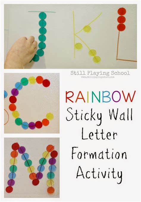 Rainbow Sticky Wall Letter Formation Still Playing School