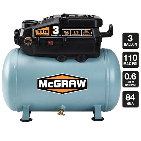 Mcgraw 3 Gallon Portable Air Compressor