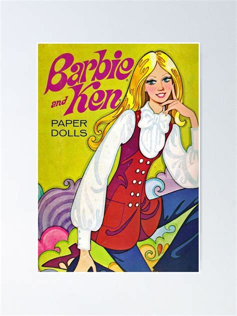Barbie 1970s Paper Doll Artwork Retro Poster By Tynixpower Redbubble