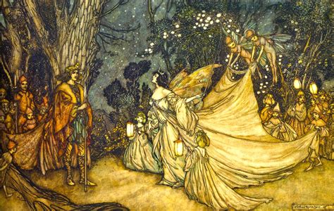 Shakespeares A Midsummers Night Dream The Meeting Of Oberon Titania