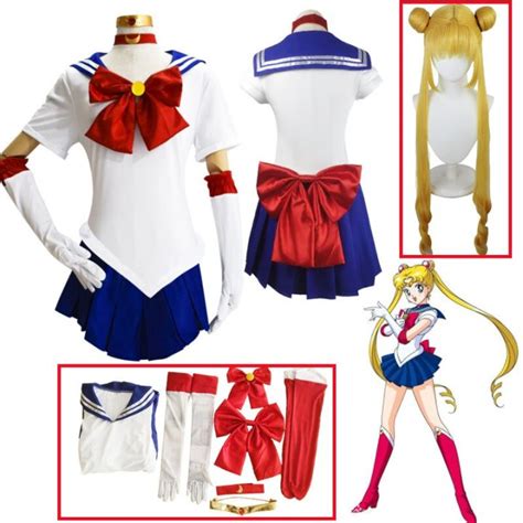 Anime Sailor Moon Cosplay Costume Tsukino Usagi Uniform Dress Outfits