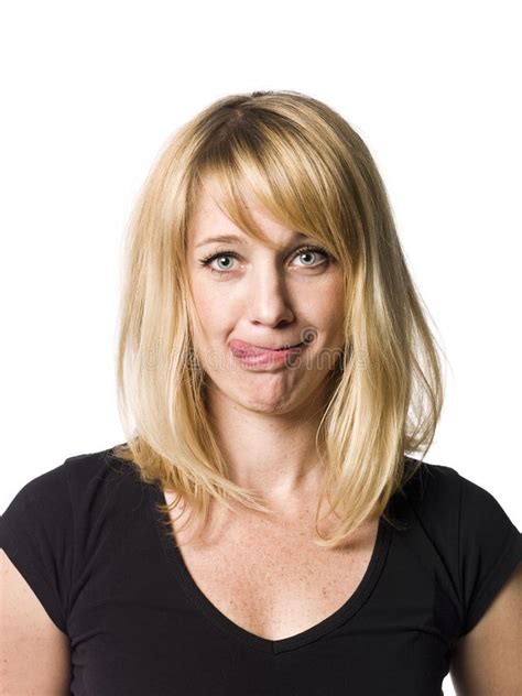 Woman Making A Funny Face Stock Image Image Of Facial 9566829