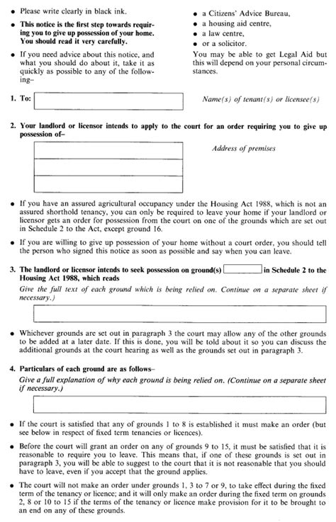 What Is A Section 20 Notice Housing Act 1988 House Poster