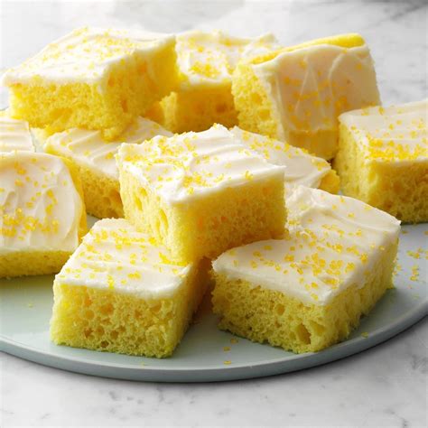 Add heavy cream, vanilla extract, and salt. Lemon Sheet Cake Recipe | Taste of Home