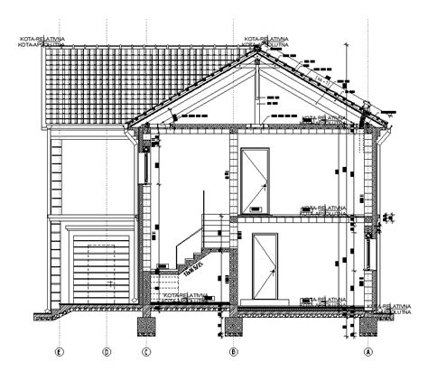 Bungalow Cross Section Drawing Dwg File Cadbull Images