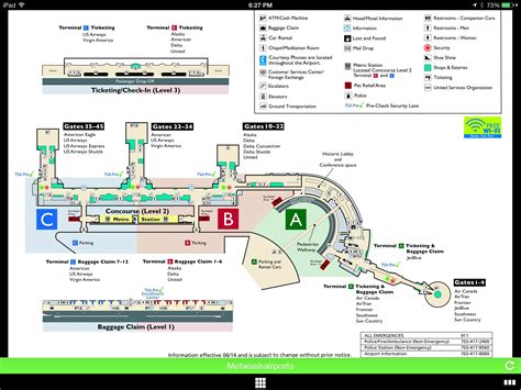 Reagan National Dca Airport Terminal Map Images And Photos Finder