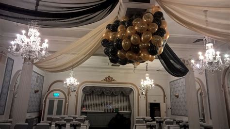 Ceiling Drapes Finished With Balloons For A Drop Release At Midnight On