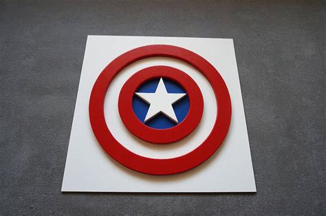 Captain America Superhero Sign Wall Art Kids Bedroom Wall Etsy