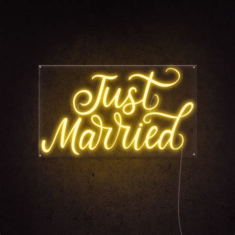 Just Married Wedding Neon Sign Elitist