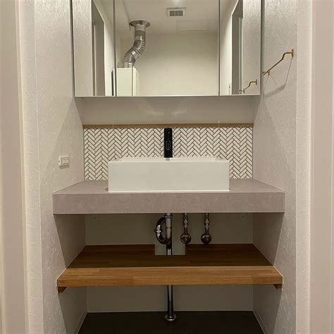 カスタムカウンター 洗面所 サンワカンパニー バス トイレのインテリア実例 2021 06 18 19 21 00 ｜ roomclip（ルームクリップ）