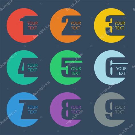 Numbers Set Design Vector Illustration Stock Vector By ©finevector