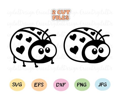 Ladybug Svg Cut File For Cricut And Silhouette Love Lady Bug Beetle