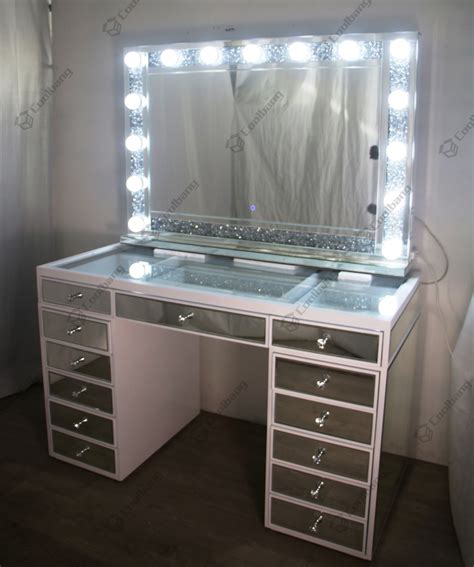 Factory Wholesale Crushed Diamond Hollywood Dressing Table