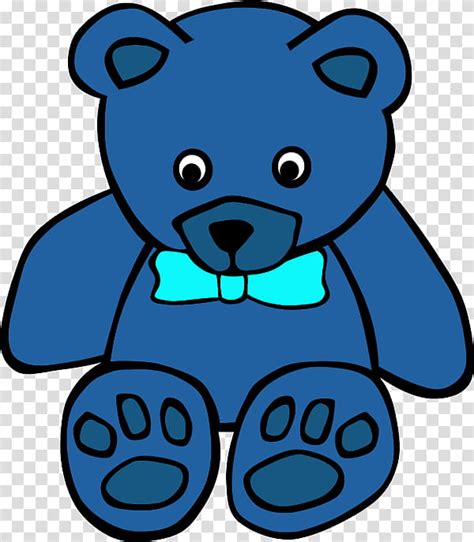 Teddy Bear Blue Cartoon Transparent Background Png Clipart Hiclipart