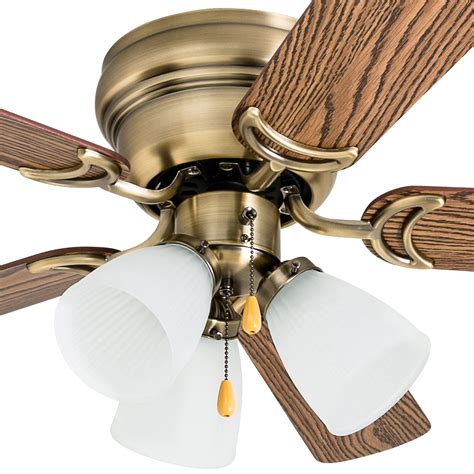 Prominence Home 50861 Whitley Hugger Ceiling Fan 42 Antique Brass