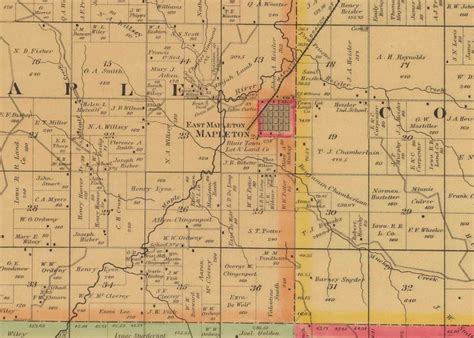 Monona County Iowa 1884 Old Wall Map With Landowner Names Farm Etsy