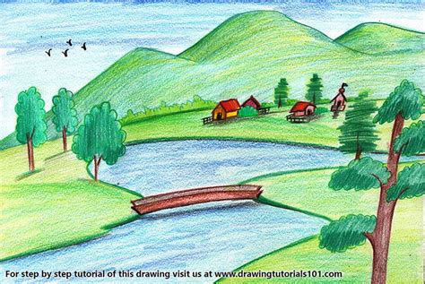 Easy Landscape Drawing For Beginners At Explore Collection Of Easy
