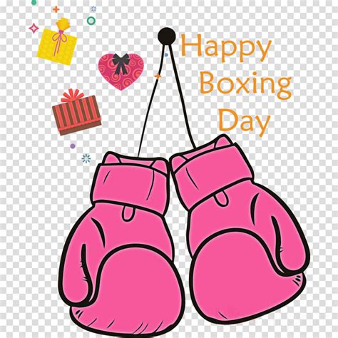 Boxing Glove Boxing Day Clipart Pink Footwear Line Transparent