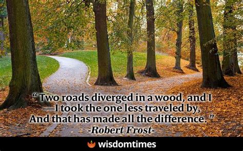 Two Roads Diverged In A Wood And I Wisdomtimes