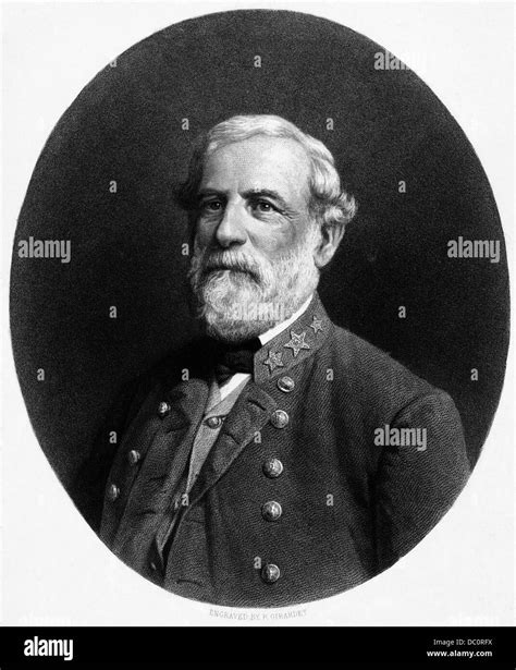 1800s 1860s Portrait Of Robert E Lee Confederate General During