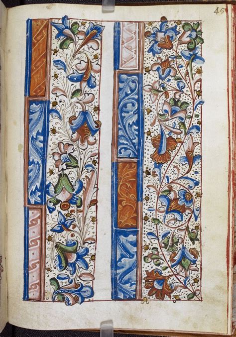 Folio With Samples Of Border Decoration England 1475 1525 British