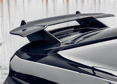 100 Carbon Fiber Car Rear Wing Trunk Lip Double Deck Spoiler For 15 16