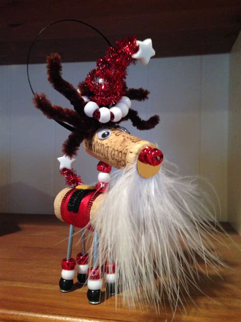 wine cork ornament santa by korkles on etsy 10 00 diy christmas ornaments wine cork