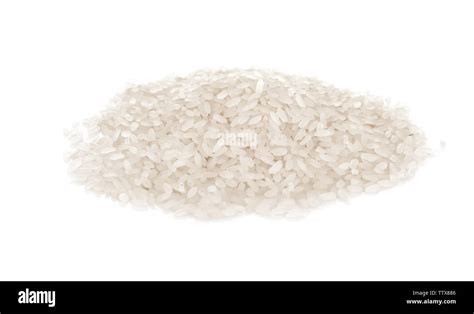 Pile Of Parboiled Long Grain Rice Isolated On White Stock Photo Alamy