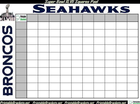 Superbowl xlvi squares 0.25 a square. Super Bowl Squares Rules | Super Bowl Squares Template