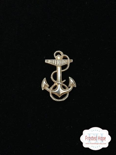 Vintage Wwii Navy Anchor Sterling Brooch Pin In Stock Ready Etsy