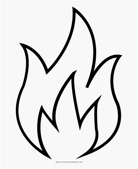 Dibujos Para Colorear Elementor Fuego Llamas De Fuego Para Dibujar HD Png Download