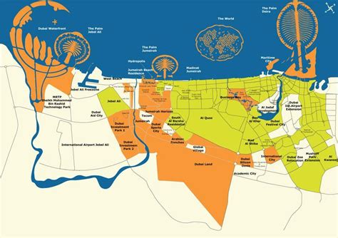 Dubai Islands Map Dubai Map Islands United Arab Emirates