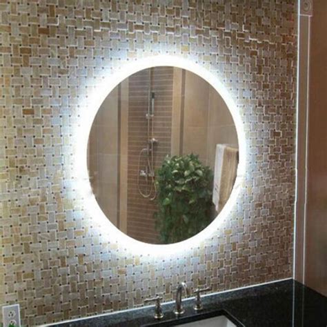 Modern Led mirror light round Led wall sconce for dressing ... The led bathroom wall mirror with defogger and dimmer is a prime example of modern bathroom design technology.