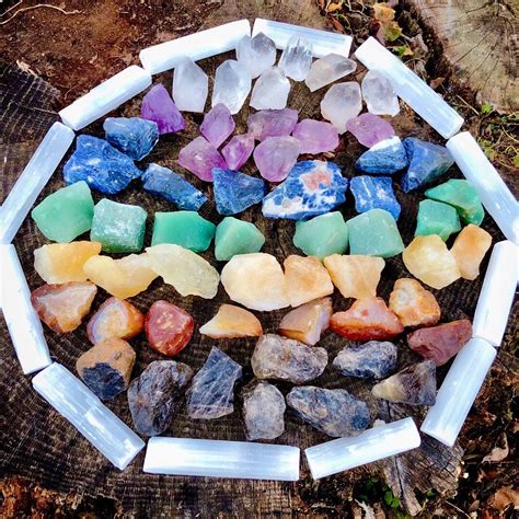 Chakra Healing Stones Set 7 Large Chakra Crystals Raw Crystals