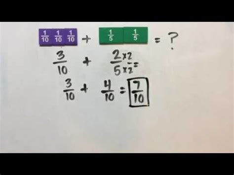 Help your fifth grader master fractions with these printable easy to follow fraction worksheets. Adding and Subtracting Fractions with Uncommon Denominators - YouTube