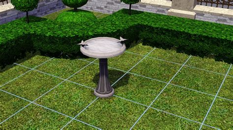 Mod The Sims Classic Pedestal Style Bird Bath From Ts4