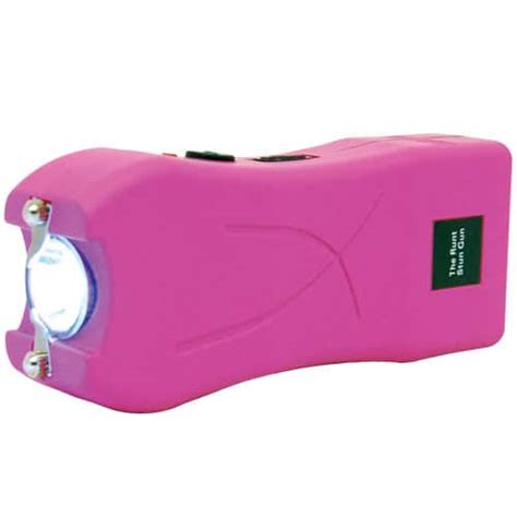 Runt Rechargeable Stun Gun With Flashlight And Wrist Strap Disable Pin