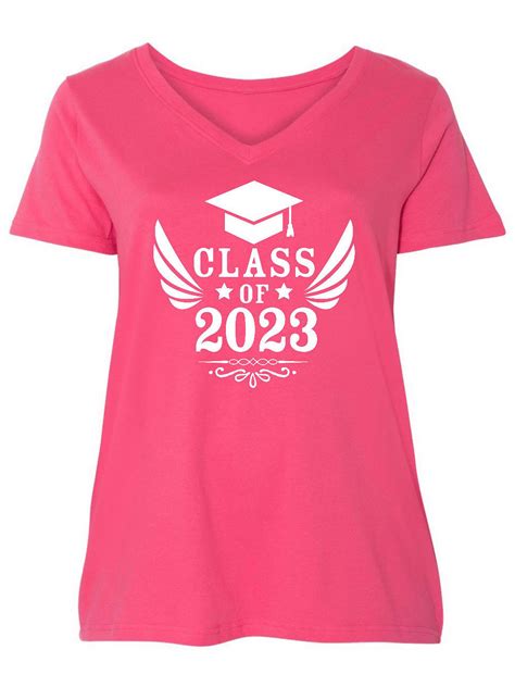 Inktastic Class Of 2023 With Graduation Cap And Wings Womens Plus Size