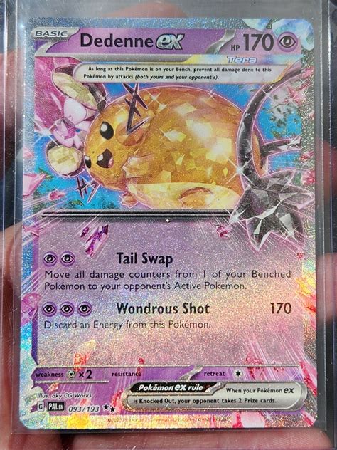 Pokémon TCG Dedenne EX 239 193 Full Art 2 Card Lot Paldea Evolved NM