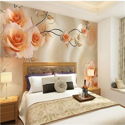 Beibehang Definition Home Decoration Peony Flowers Background Modern