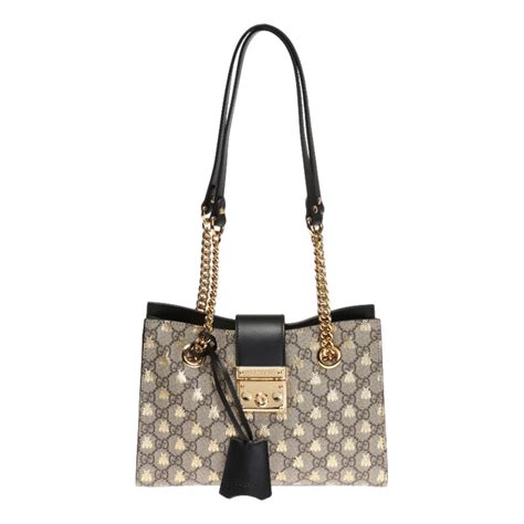 Gucci Padlock Small Gg Bees Shoulder Bag Queen Bee Of Beverly Hills